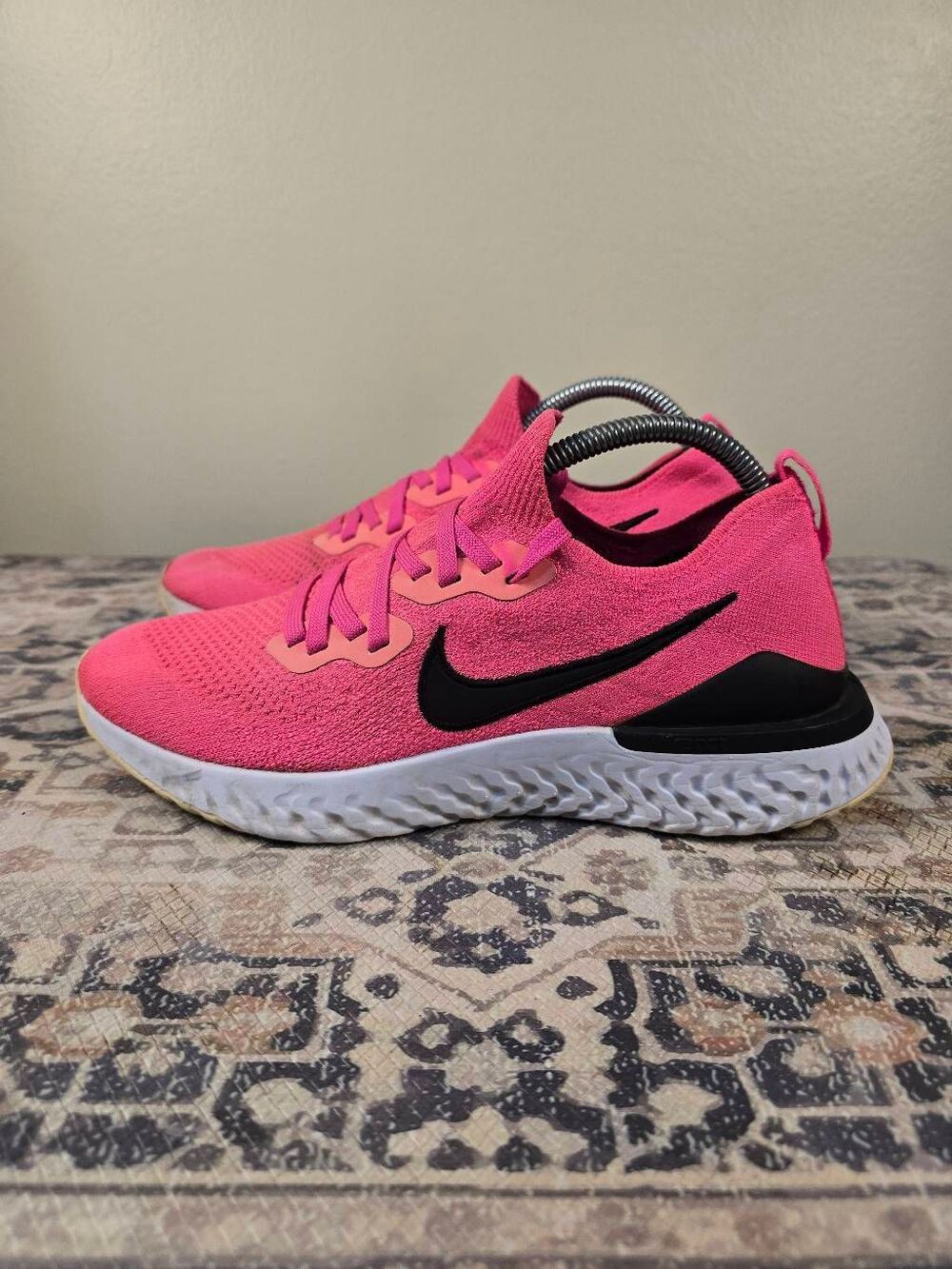 Nike Epic React Flyknit 2 Womens Size 10 Pink Running Sneakers Shoes BQ8927-601